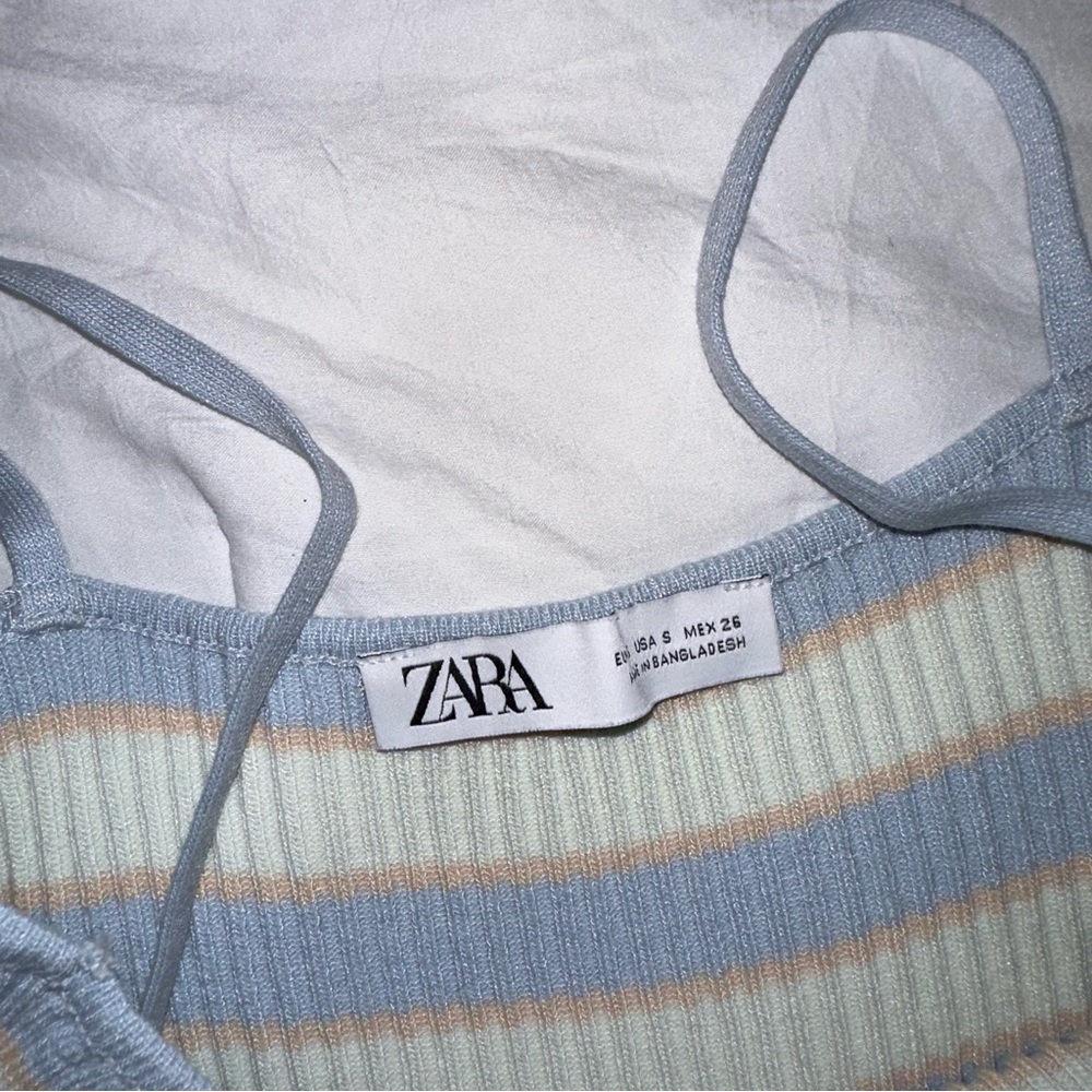 Zara striped ribbed dress